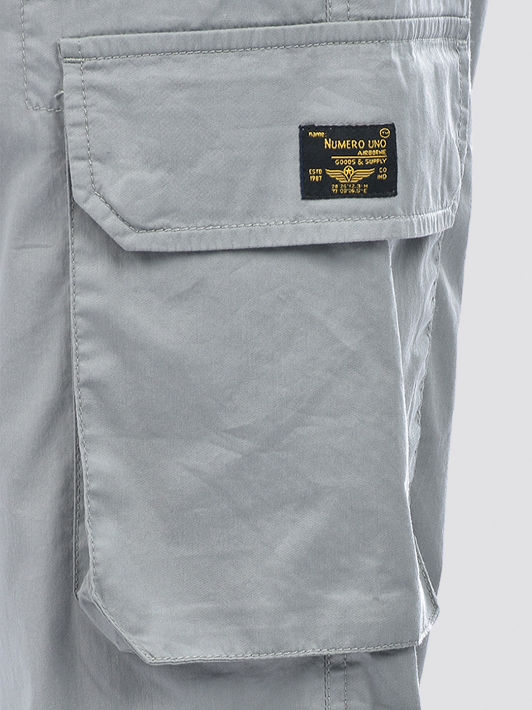 Numero Uno Men Grey Cargo Pants